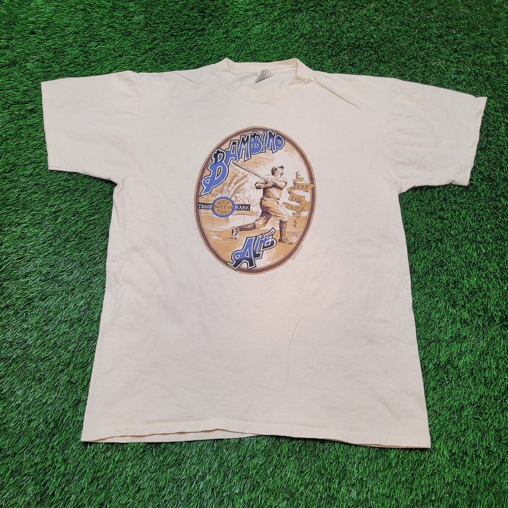 Vintage 90s Babe Ruth "Bambino Ale" T-Shirt Mens Large Single Stitch